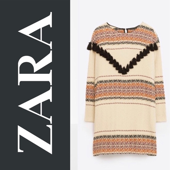 Zara Dresses & Skirts - Zara Trafaluc Fringe Tassel Dress